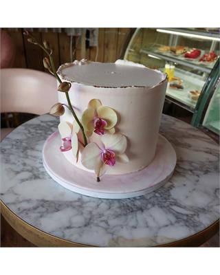 Orchid Flower Birthday Cake